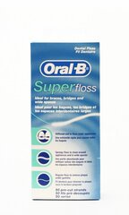 Dantų siūlas Oral-B Super Floss 50 m kaina ir informacija | Dantų šepetėliai, pastos | pigu.lt