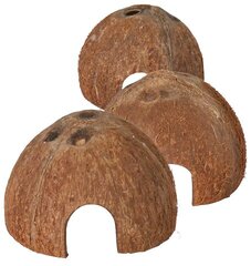 Домики из скорлупы кокоса Trixie для террариумов, 3 шт. цена и информация | Для экзотических животных | pigu.lt