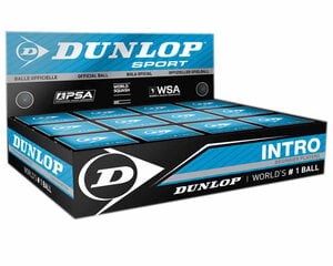 Skvošo kamuoliukai Dunlop Intro 12vnt kaina ir informacija | Skvošas | pigu.lt