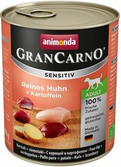 Konservai šunims Animonda GranCarno Sensitive su vištiena ir bulvėmis 800g kaina ir informacija | Konservai šunims | pigu.lt