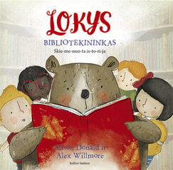 Skiemenuota knygelė vaikams Lokys bibliotekininkas kaina ir informacija | Knygos mažiesiems | pigu.lt