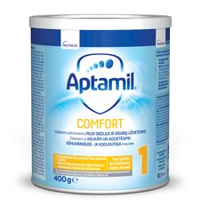 Pieno mišinys Aptamil Comfort 1, 0 mėn+, 400 g kaina ir informacija | Pradinio maitinimo ir specialios paskirties mišiniai | pigu.lt