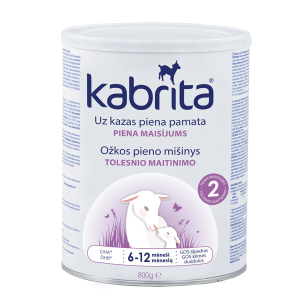 Specialios paskirties ožkos pieno mišinys Kabrita Gold 2, nuo 6 mėn., 800 g