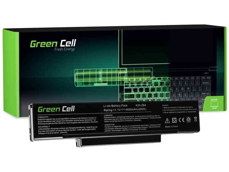 Green Cell Laptop Battery for Asus A9 S9 S96 Z62 Z9 Z94 Z96 PC CLUB EnPower ENP 630 COMPAL FL90 COMPAL FL92 kaina ir informacija | Akumuliatoriai nešiojamiems kompiuteriams | pigu.lt