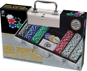 Pokerio rinkinys lagaminėlyje, 300 žetonų kaina ir informacija | Azartiniai žaidimai, pokeris | pigu.lt
