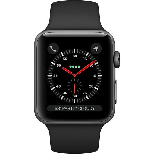 Išmanusis laikrodis Apple Watch S3, Black/Space Gray Aluminum kaina