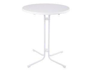 Барный стол Patio Dine & Relax 85 cm, белый/серый цена и информация | Садовые столы, столики | pigu.lt