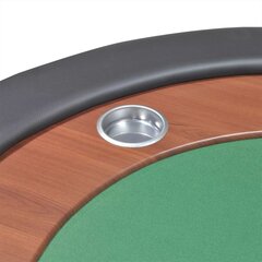 Pokerio stalas su vieta dalintojui ir padėklu žetonams, 10 žaidėjų, žalias kaina ir informacija | Azartiniai žaidimai, pokeris | pigu.lt