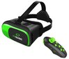 Virtualios realybės 3D akiniai Esperanza EGV300R, skirti  3.5” - 6” išmaniesiems telefonams, su kompiuterinių žaidimų valdymo pultu, juodi/žali