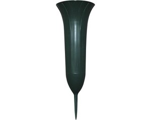 Пластиковая втыкаемая ваза 26 см, зеленая цена и информация | Свечи на кладбище | pigu.lt