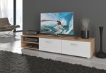 TV staliukas Magic, ąžuolo/baltos spalvos kaina ir informacija | TV staliukai | pigu.lt