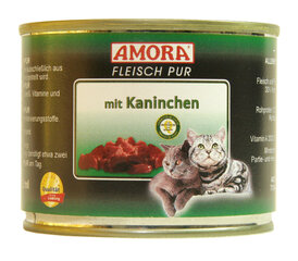 Набор консервов AMORA для кошек с кроликом 6х200 г цена и информация | Консервы для кошек | pigu.lt