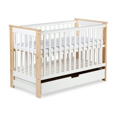 Детская кроватка Klups Iwo белый/ коричневый цена и информация | Детские кроватки | pigu.lt
