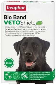 Beaphar Bio Band antiparazitinis šunų antkaklis, 65 cm kaina ir informacija | Vitaminai, papildai, antiparazitinės priemonės šunims | pigu.lt