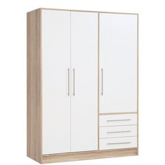 Шкафчик Jupiter JPTS84, белый/дуб цена и информация | Шкафы | pigu.lt