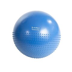 Gimnastikos kamuolys su pompa HMS YB03, 55 cm, mėlynas kaina ir informacija | Gimnastikos kamuoliai | pigu.lt