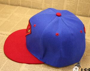 Siuvinėta kepuraitė Superman, mėlyna/raudona kaina ir informacija | Originalios kepurės | pigu.lt