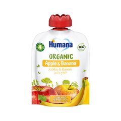 Humana BIO obuolių ir bananų tyrė 90g x 10 kaina ir informacija | Tyrelės | pigu.lt