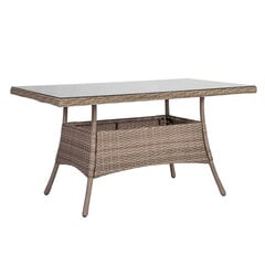 Lauko stalas Toscana, 80x140 cm, rudas kaina ir informacija | Lauko stalai, staliukai | pigu.lt