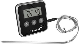 Цифровой термометр для пищевых продуктов с зондом Bioterm, 0 °C-250 °C цена и информация | Аксессуары для гриля и барбекю | pigu.lt
