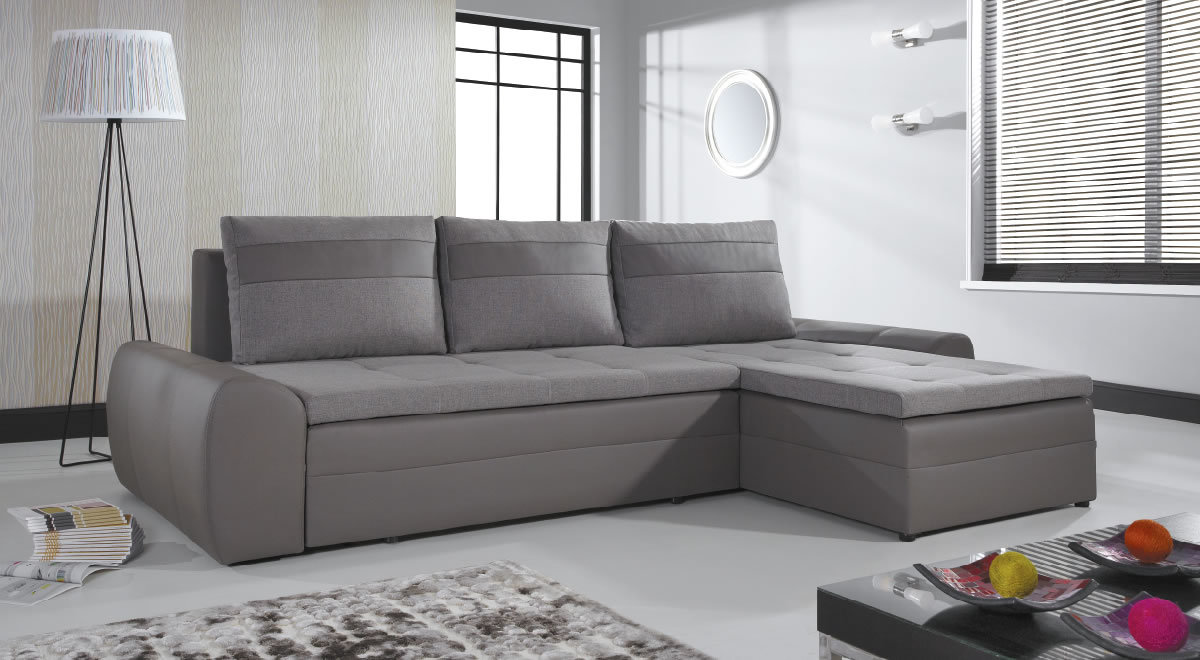 угловой диван в современном стиле со спальным местом