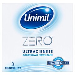 Prezervatyvai Unimil Zero, 3 vnt. kaina ir informacija | Prezervatyvai | pigu.lt