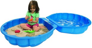 Plastikinė dviejų dalių smėlio dėžė-baseinas „Kriauklė“, Simba Smoby, mėlyna kaina ir informacija | Smėlio dėžės, smėlis | pigu.lt