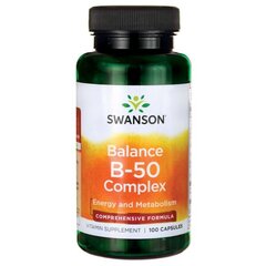 Maisto papildas Swanson Vitaminų B kompleksas, 100 kaps. kaina ir informacija | Vitaminai, maisto papildai, preparatai imunitetui | pigu.lt