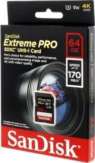 SanDisk Extreme Pro SDXC UHS-I 64 GB atsiliepimas