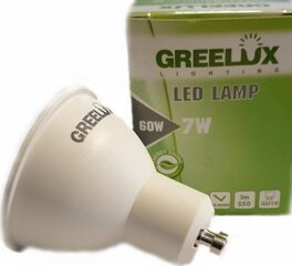 LED lemputė GU10 7W 220-240V 4000K Greelux kaina ir informacija | Elektros lemputės | pigu.lt
