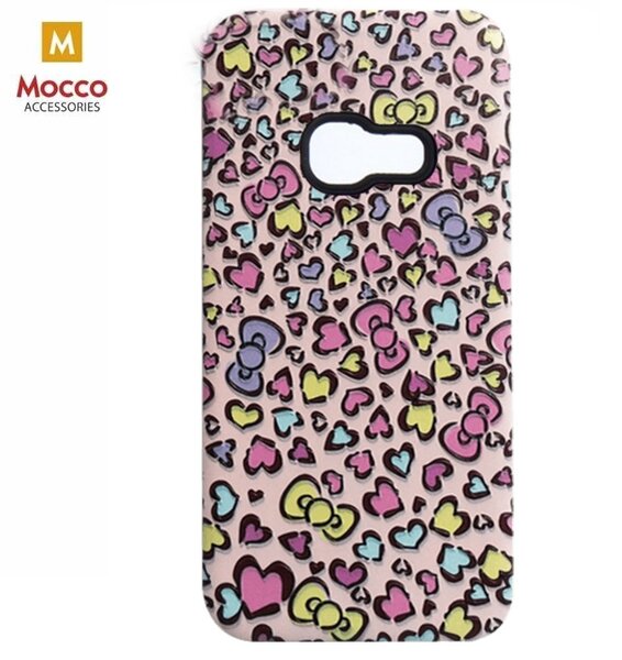 Mocco 3D Hearts Case Silicone Case for Samsung A320 Galaxy A3 (2017) Pink