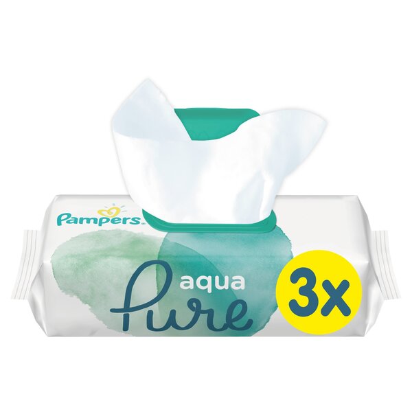 Servetėlės PAMPERS Aqua Pure, 3x48 vnt.