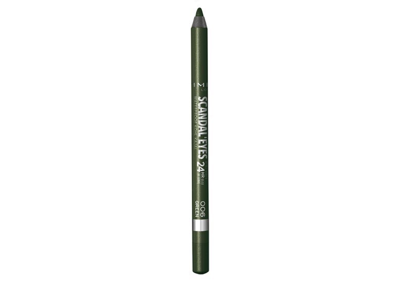 Akių kontūro pieštukas Rimmel London Scandaleyes 1.3 g, 006 Green kaina ir informacija | Akių šešėliai, pieštukai, blakstienų tušai, serumai | pigu.lt