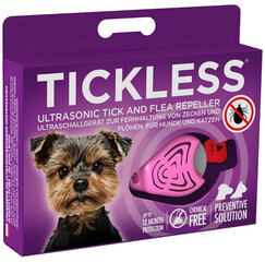 TickLess ultragarsinis pakabukas nuo erkių ir blusų šunims ir katėms, rožinis kaina ir informacija | Vitaminai, papildai, antiparazitinės priemonės šunims | pigu.lt
