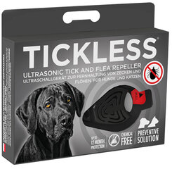 TickLess ultragarsinis pakabukas nuo erkių ir blusų šunims ir katėms, juodas kaina ir informacija | Vitaminai, papildai, antiparazitinės priemonės šunims | pigu.lt