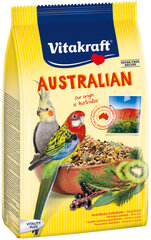 Vitakraft vidutinių papūgų lesalas su eukaliptu Australian, 750 g kaina ir informacija | Lesalas paukščiams | pigu.lt