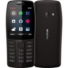 Nokia 210, Dual Sim, Black kaina ir informacija | Mobilieji telefonai | pigu.lt