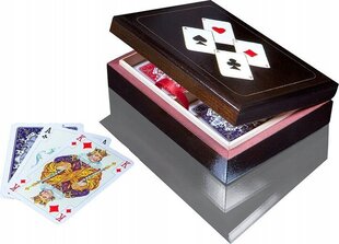 Žaidimų kortos Piatnik ,,Luxury&quot;, medinėje tamsioje dėžutėje kaina ir informacija | Azartiniai žaidimai, pokeris | pigu.lt