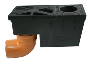 Marley lietaus dėžė - lietaus vandens išleidimas RSK2000 Nr. 067940 su kvapų gaudykle ir lapų surinkimo krepšiu, juoda kaina ir informacija | Lietaus nuleidimo sistemos | pigu.lt