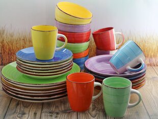 HTI puodelių komplektas Rainbow, 6 vnt kaina ir informacija | Indai, lėkštės, pietų servizai | pigu.lt