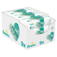 Servetėlės PAMPERS Aqua Pure 9 x 48 vnt. kaina ir informacija | Drėgnos servetėlės, paklotai | pigu.lt