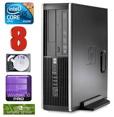HP 8100 Elite SFF i5-650 8GB 1TB GT1030 2GB DVD WIN10Pro kaina ir informacija | Stacionarūs kompiuteriai | pigu.lt