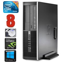 HP 8100 Elite SFF i5-650 8GB 2TB GT710 2GB DVD WIN10 kaina ir informacija | Stacionarūs kompiuteriai | pigu.lt