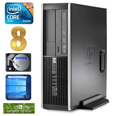 HP 8100 Elite SFF i5-650 8GB 500GB GT1030 2GB DVD WIN10 kaina ir informacija | Stacionarūs kompiuteriai | pigu.lt