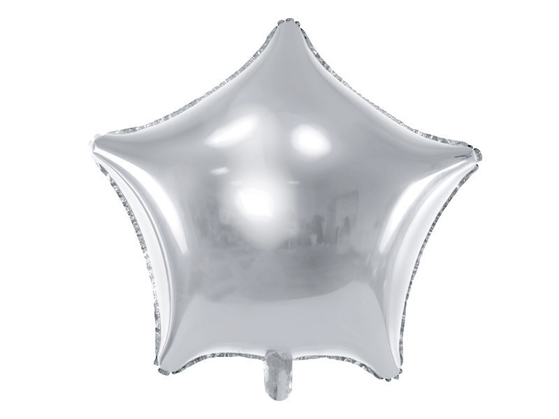PartyDeco Folinis balionas, 48 cm, sidabrinis / Žvaigždė kaina ir informacija | Balionai | pigu.lt