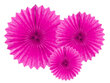 Kabančios dekoracijos-vėduoklės Dark Pink 20-40 cm (1 dėž/ 50 pak) (1 pak/ 3 vnt)