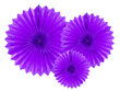 Kabančios dekoracijos-vėduoklės Violet 20-40 cm (1 dėž/ 50 pak) (1 pak/ 3 vnt)