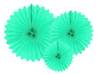 Kabančios dekoracijos-vėduoklės Light Mint 20-40 cm (1 dėž/ 50 pak) (1 pak/ 3 vnt)