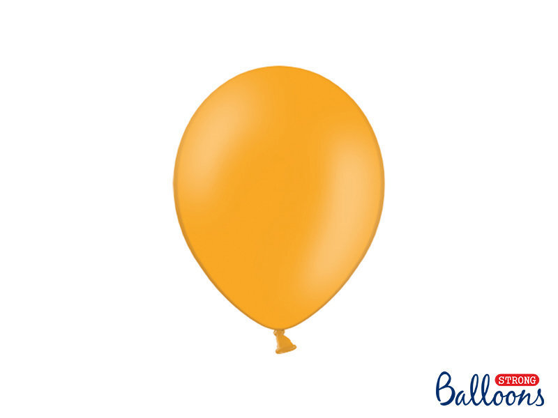 Stiprūs balionai 23 cm Pastel Mandarin, oranžiniai, 100 vnt.