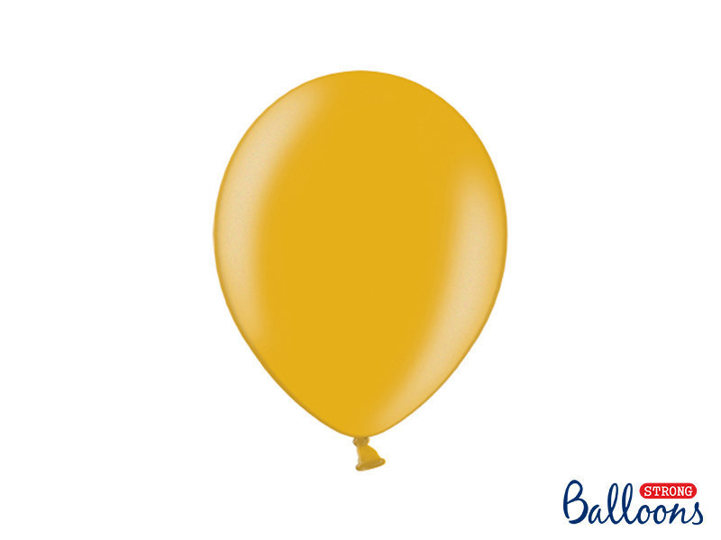 Stiprūs balionai 27 cm, auksiniai, 50 vnt.